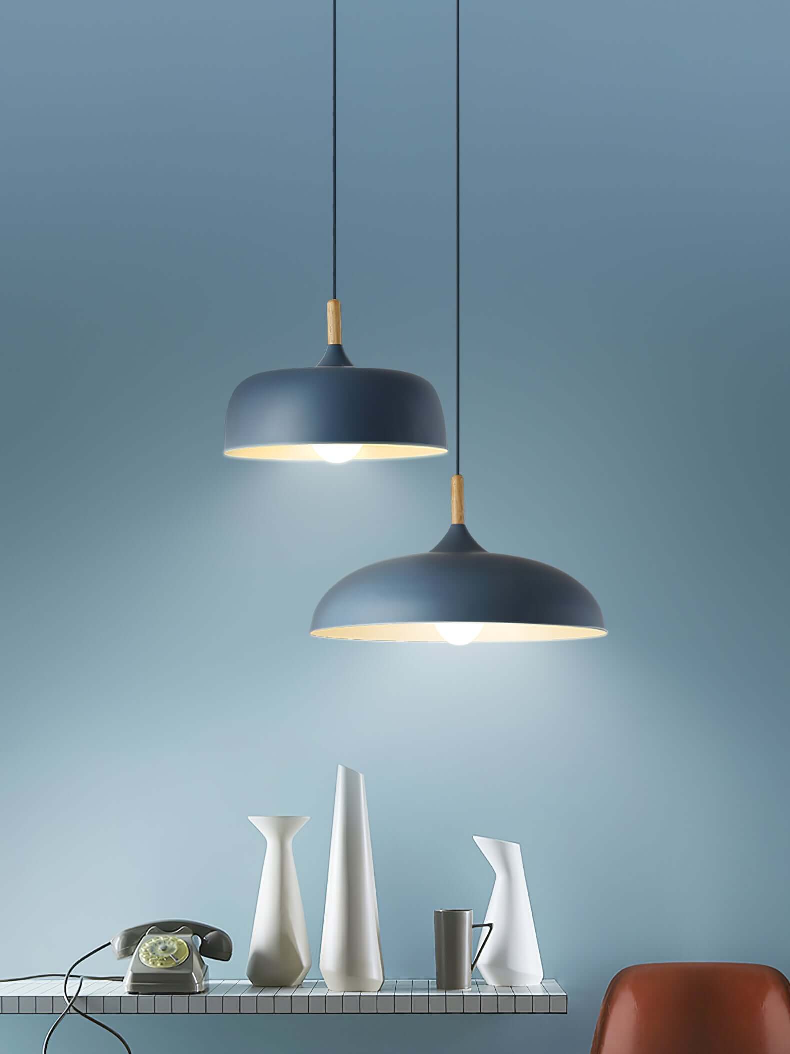 Acorn Pendant Light | Zinc Alloy & Wood | Multiple Colors