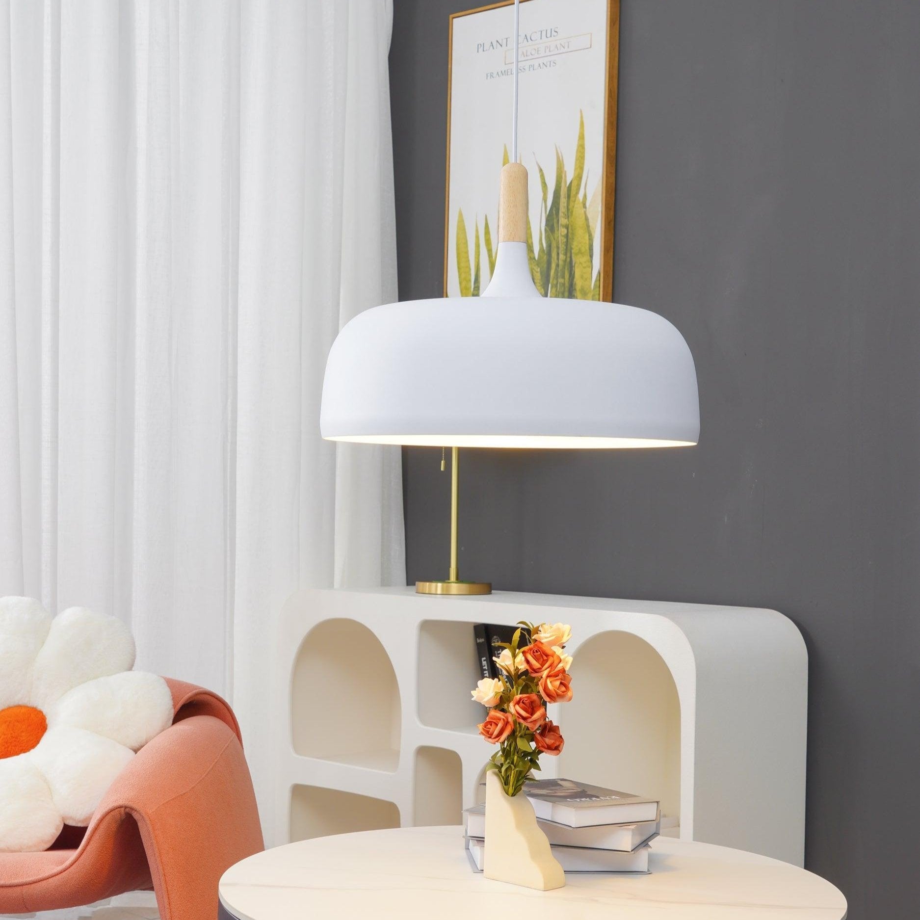 Acorn Pendant Light | Zinc Alloy & Wood | Multiple Colors