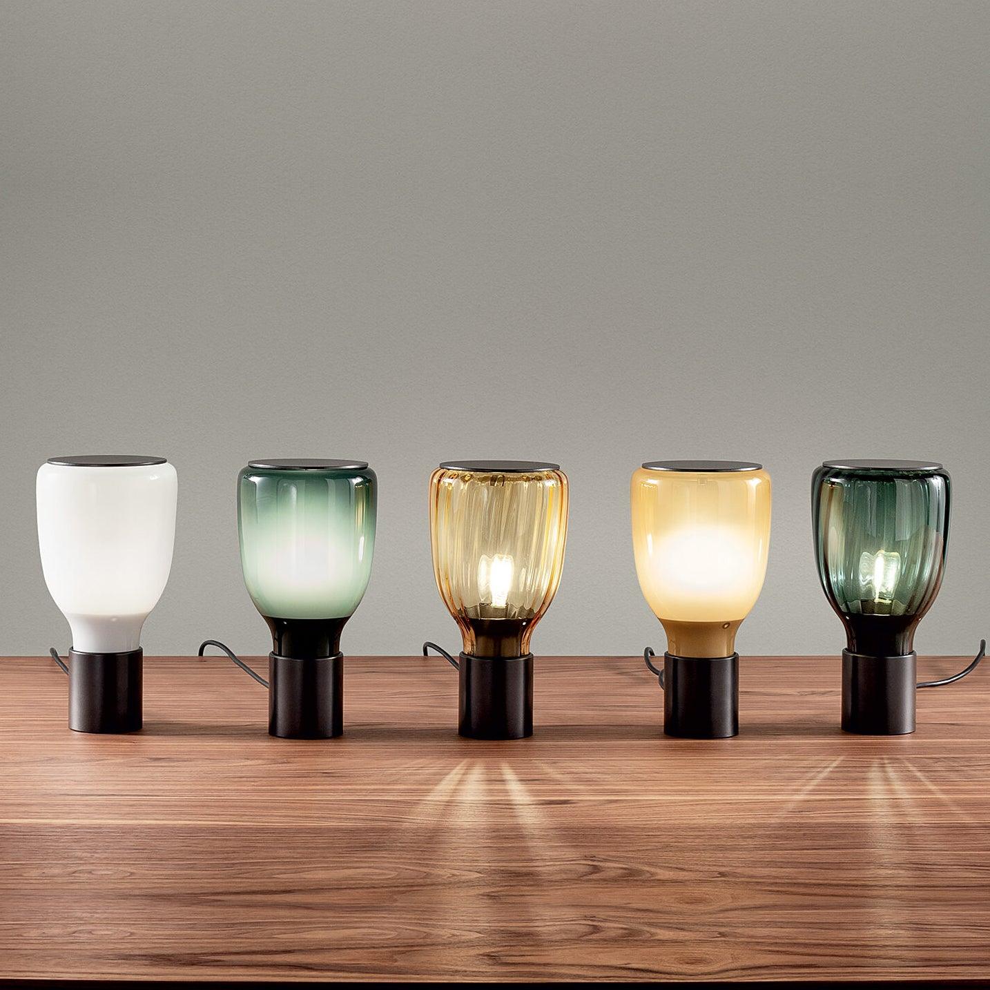 Acquerelli Table Lamp | Blown Glass | Black, Green, Amber