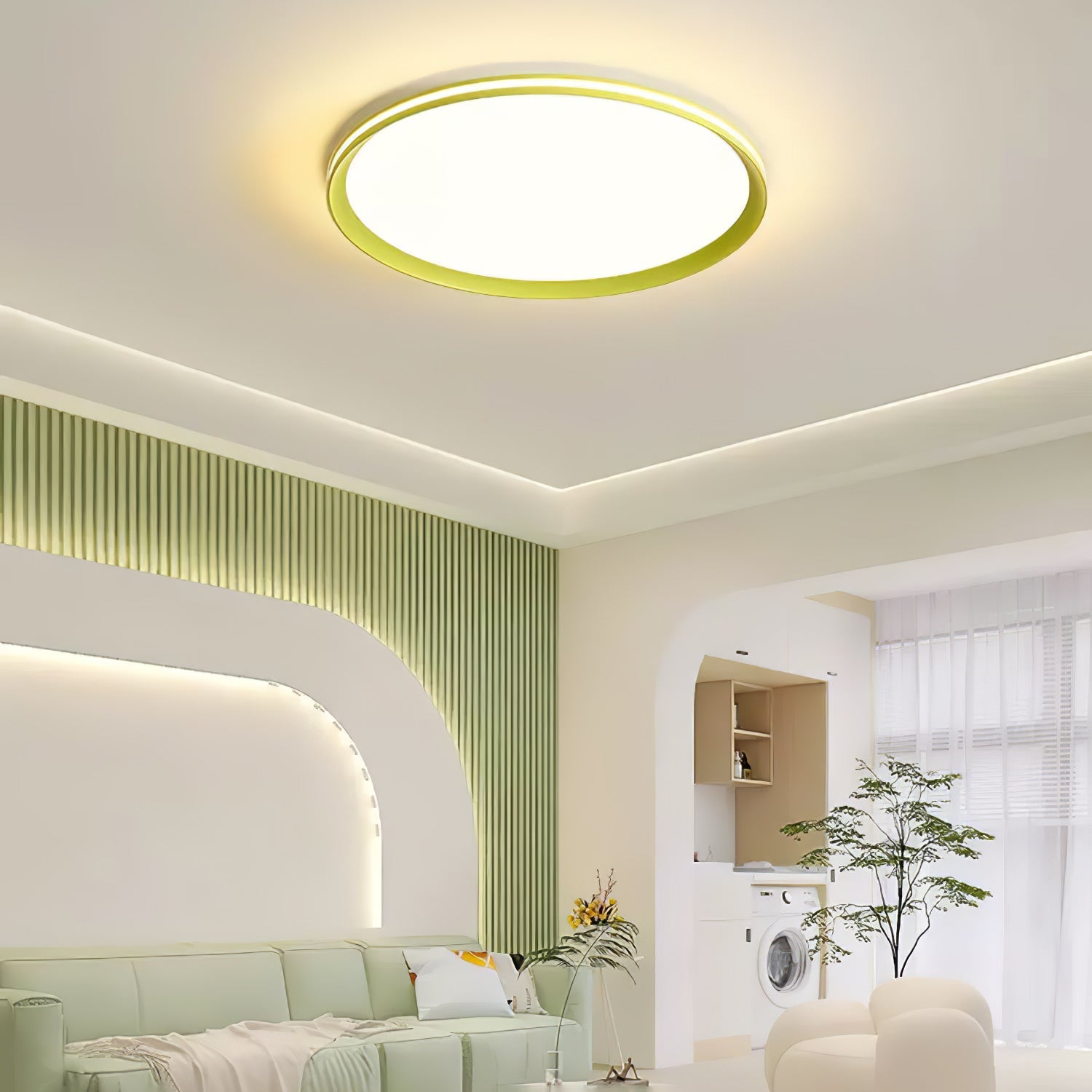 Acrylic Circular LED Ceiling Light | Acrylic | White