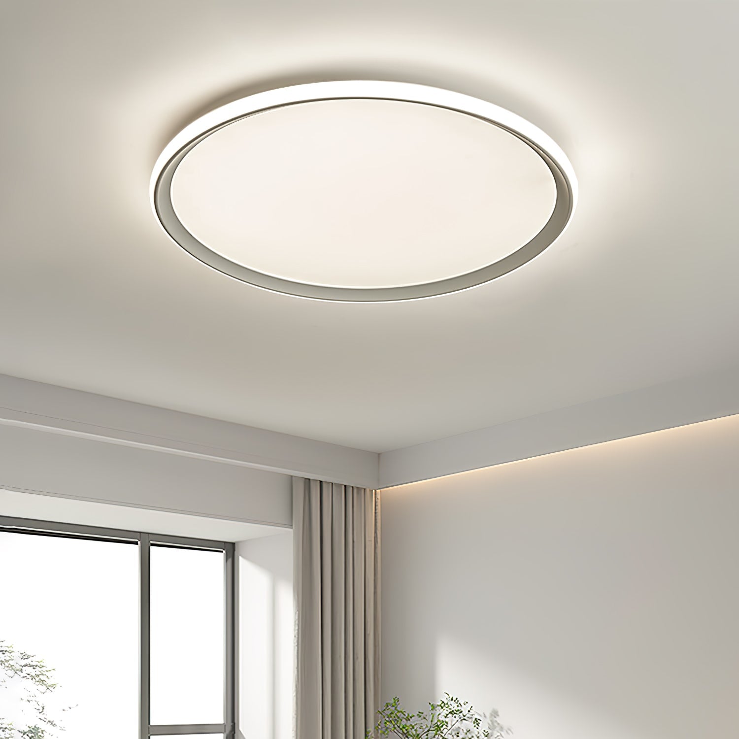 Acrylic Circular LED Ceiling Light | Acrylic | White