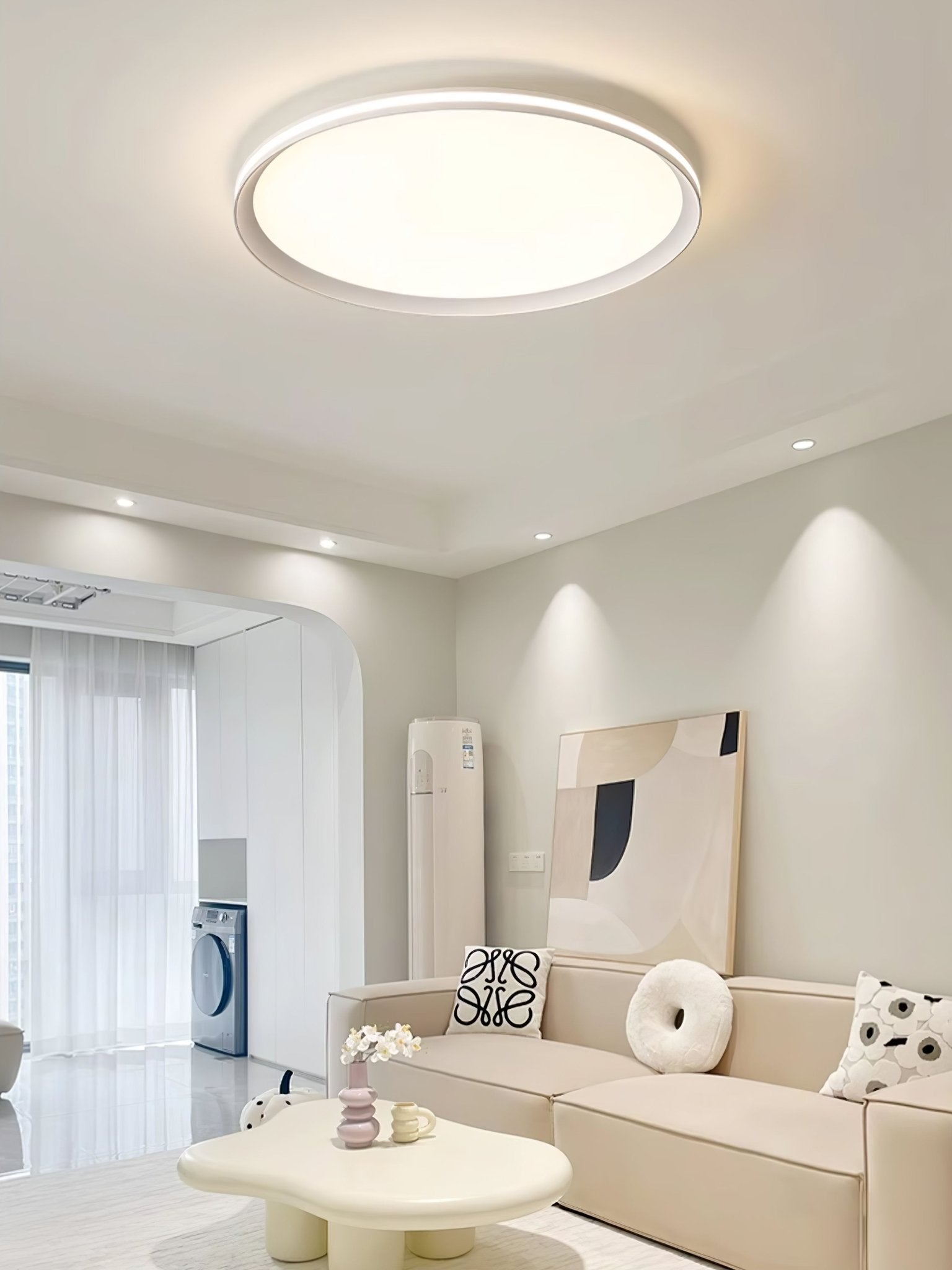 Acrylic Circular LED Ceiling Light | Acrylic | White