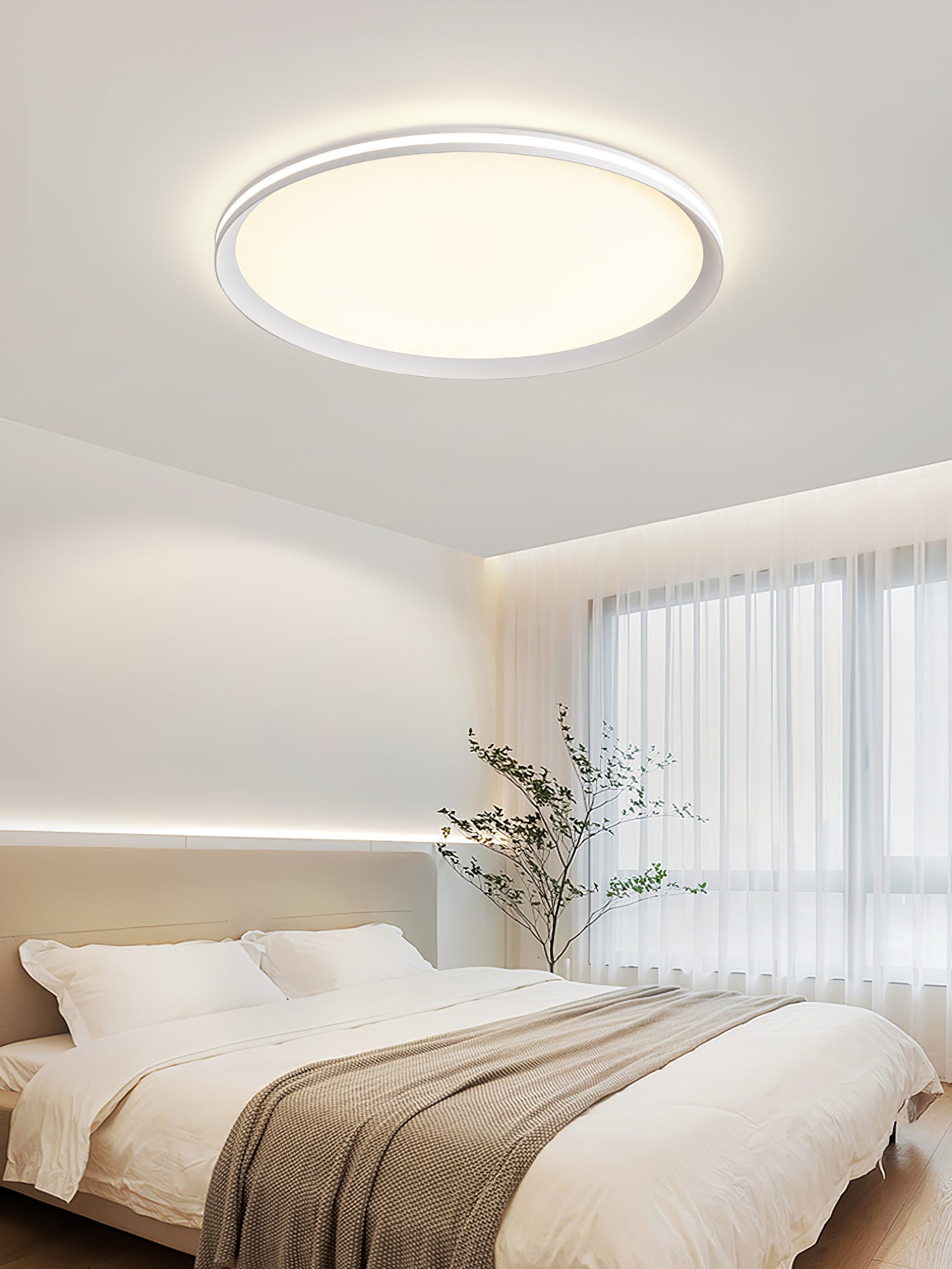 Acrylic Circular LED Ceiling Light | Acrylic | White