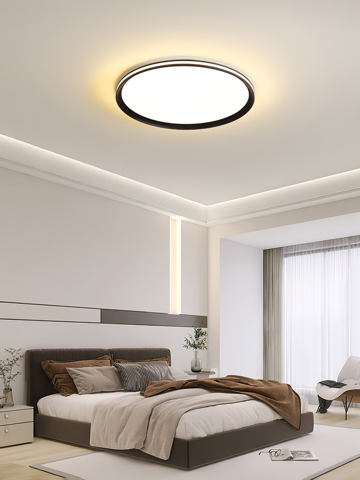 Acrylic Circular LED Ceiling Light | Acrylic | White