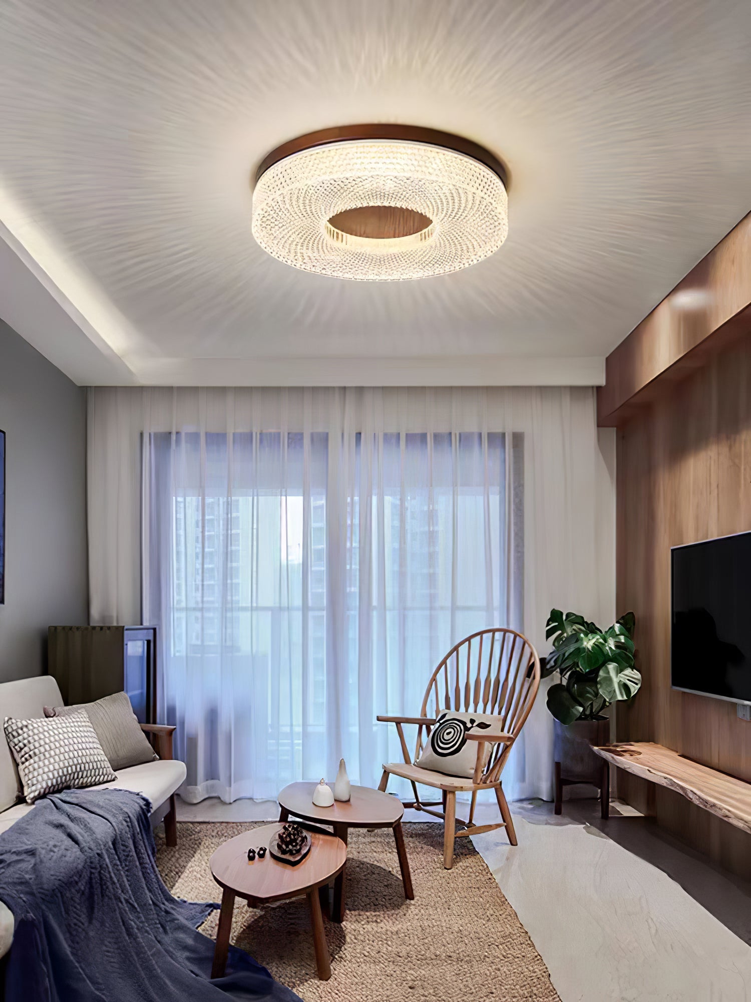 Acrylic Halo Ceiling Light | Round | White