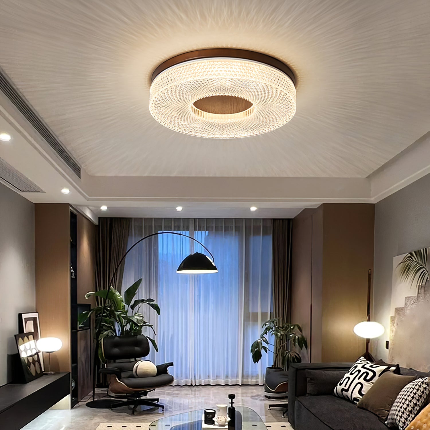 Acrylic Halo Ceiling Light | Round | White
