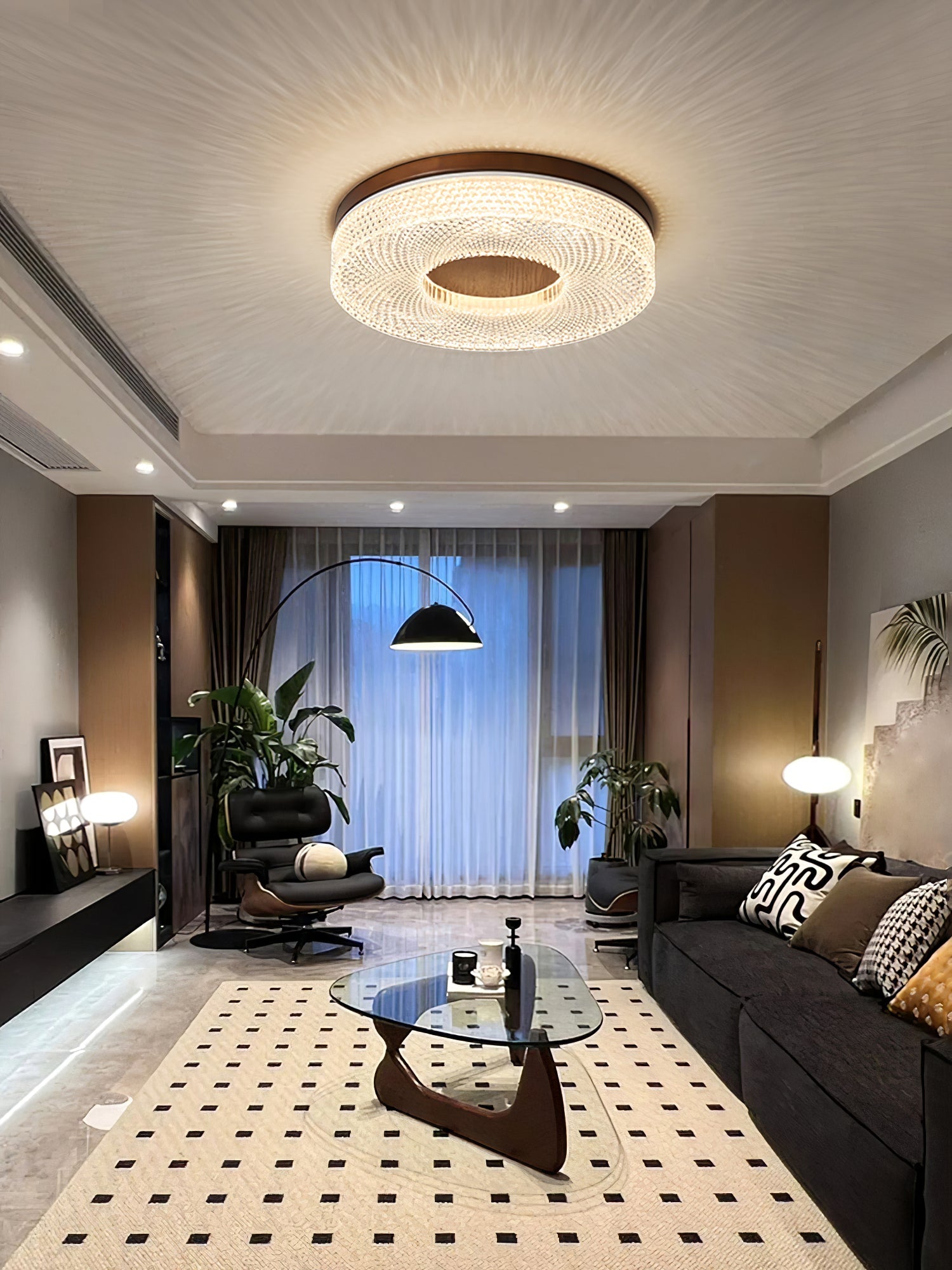 Acrylic Halo Ceiling Light | Round | White