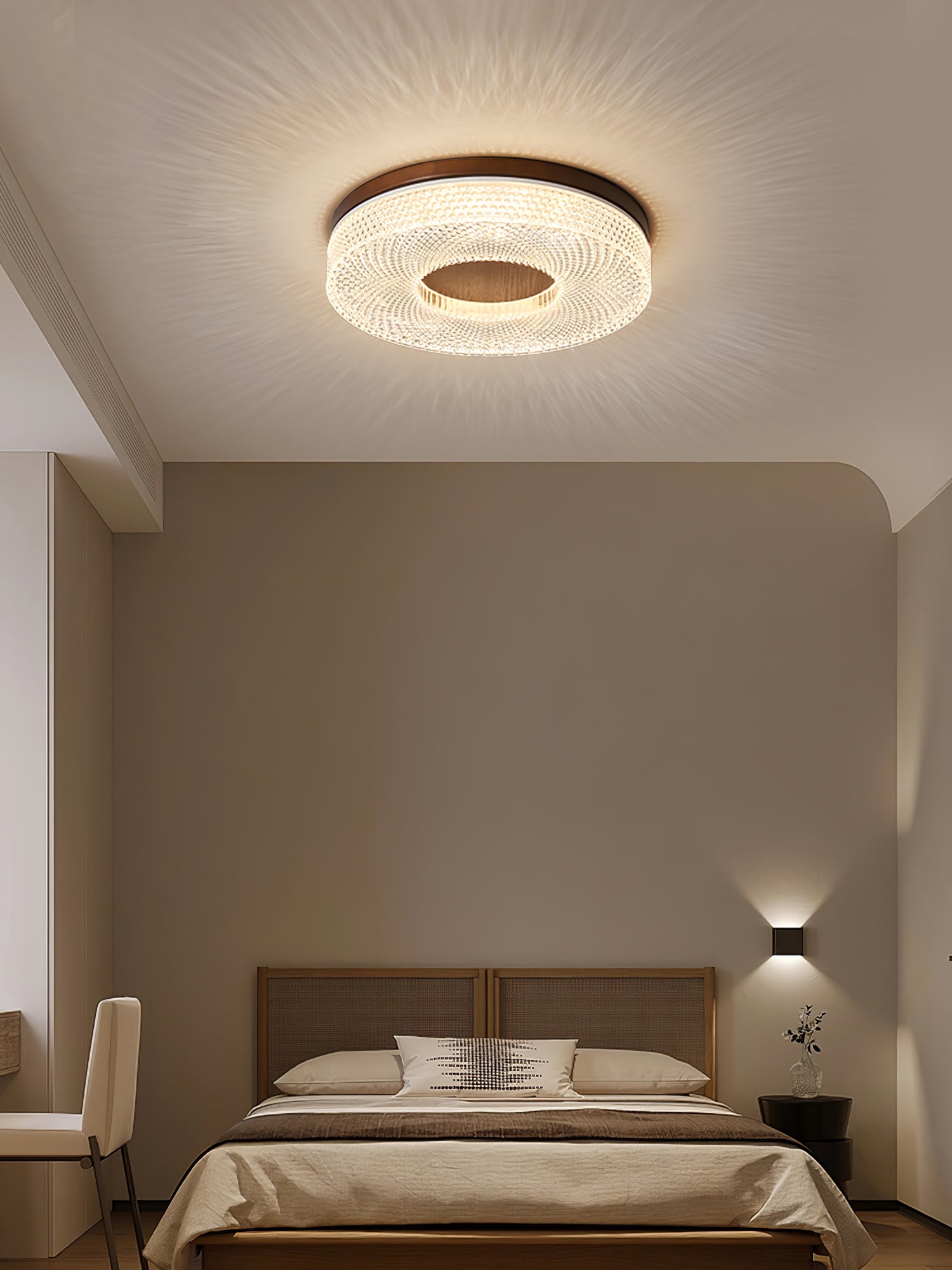 Acrylic Halo Ceiling Light | Round | White