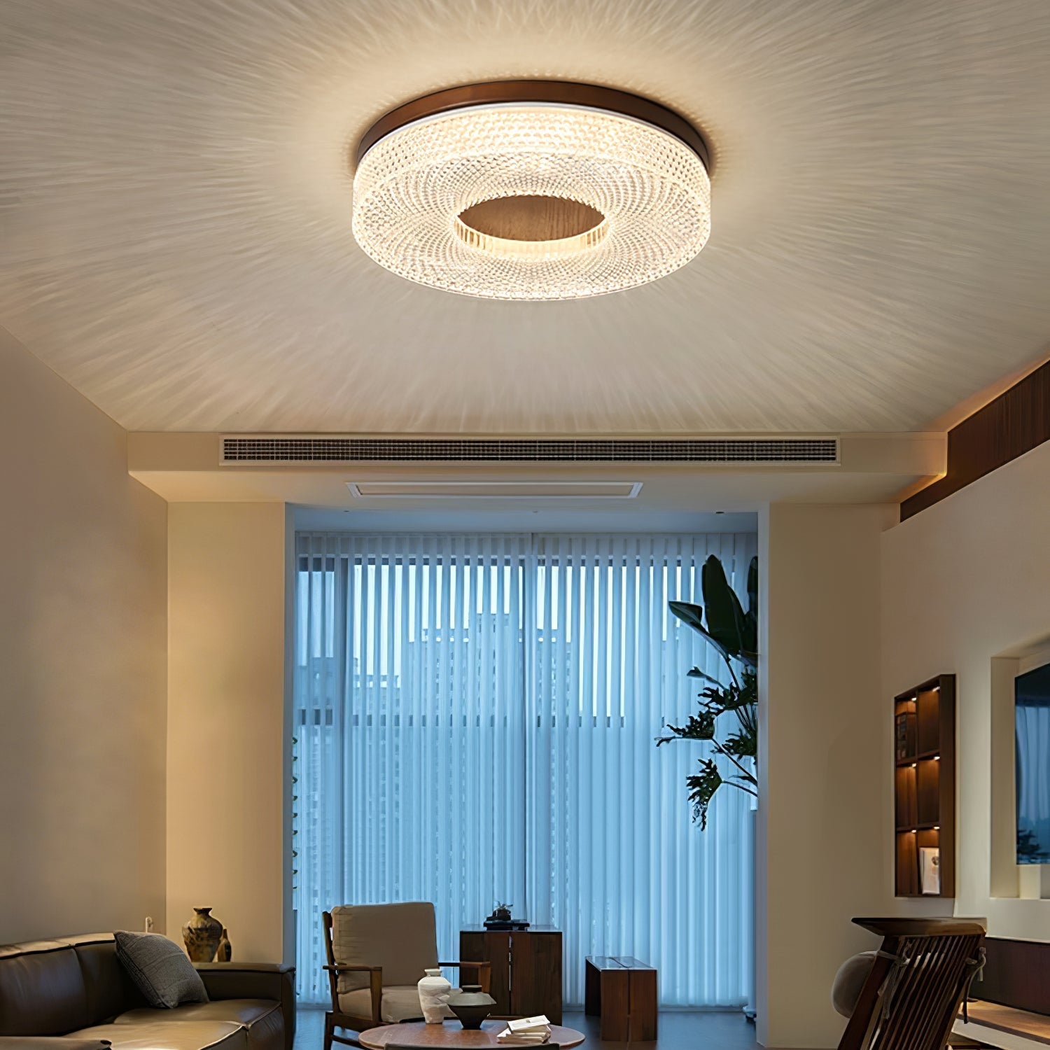 Acrylic Halo Ceiling Light | Round | White