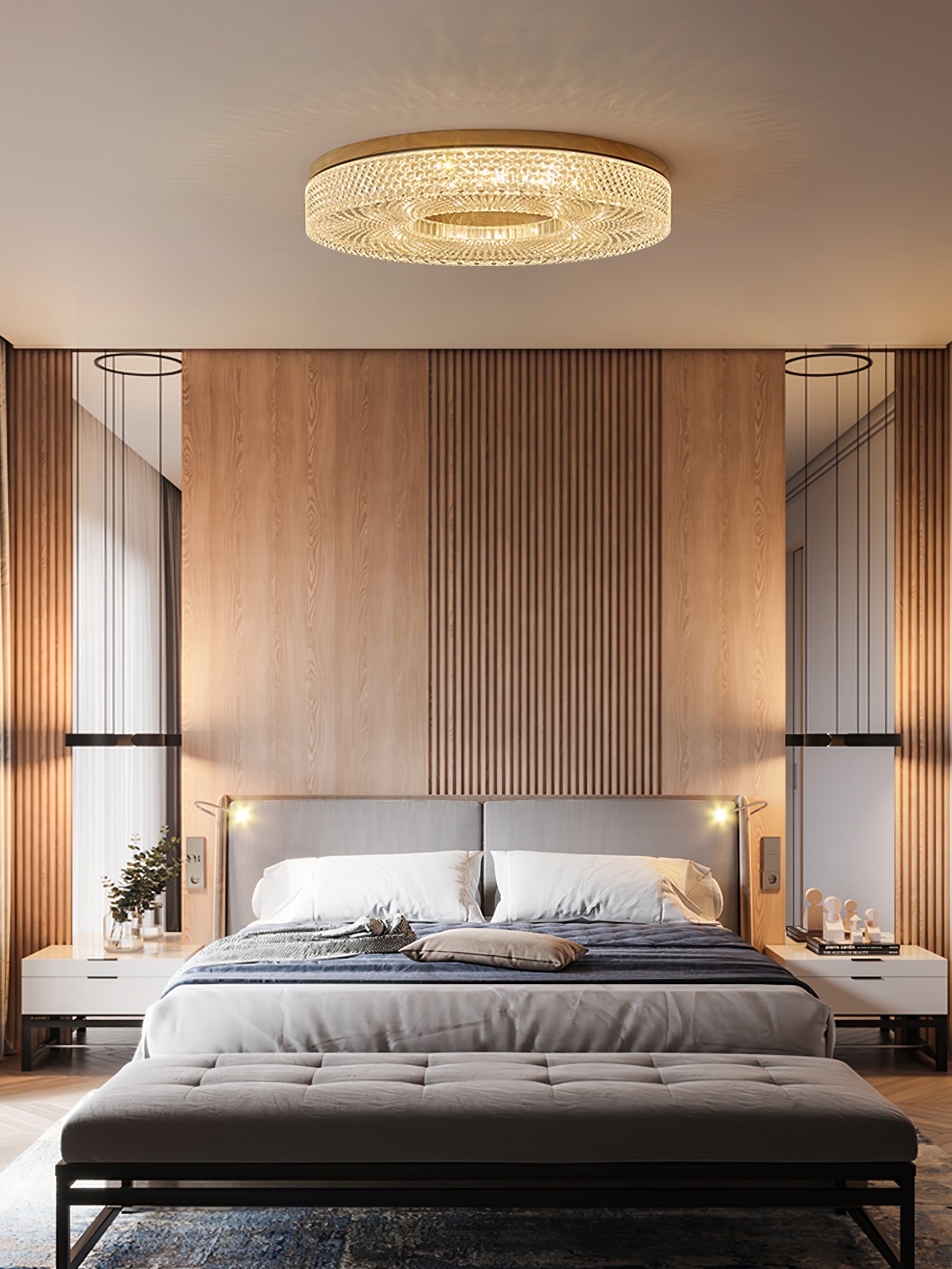 Acrylic Halo Ceiling Light | Round | White
