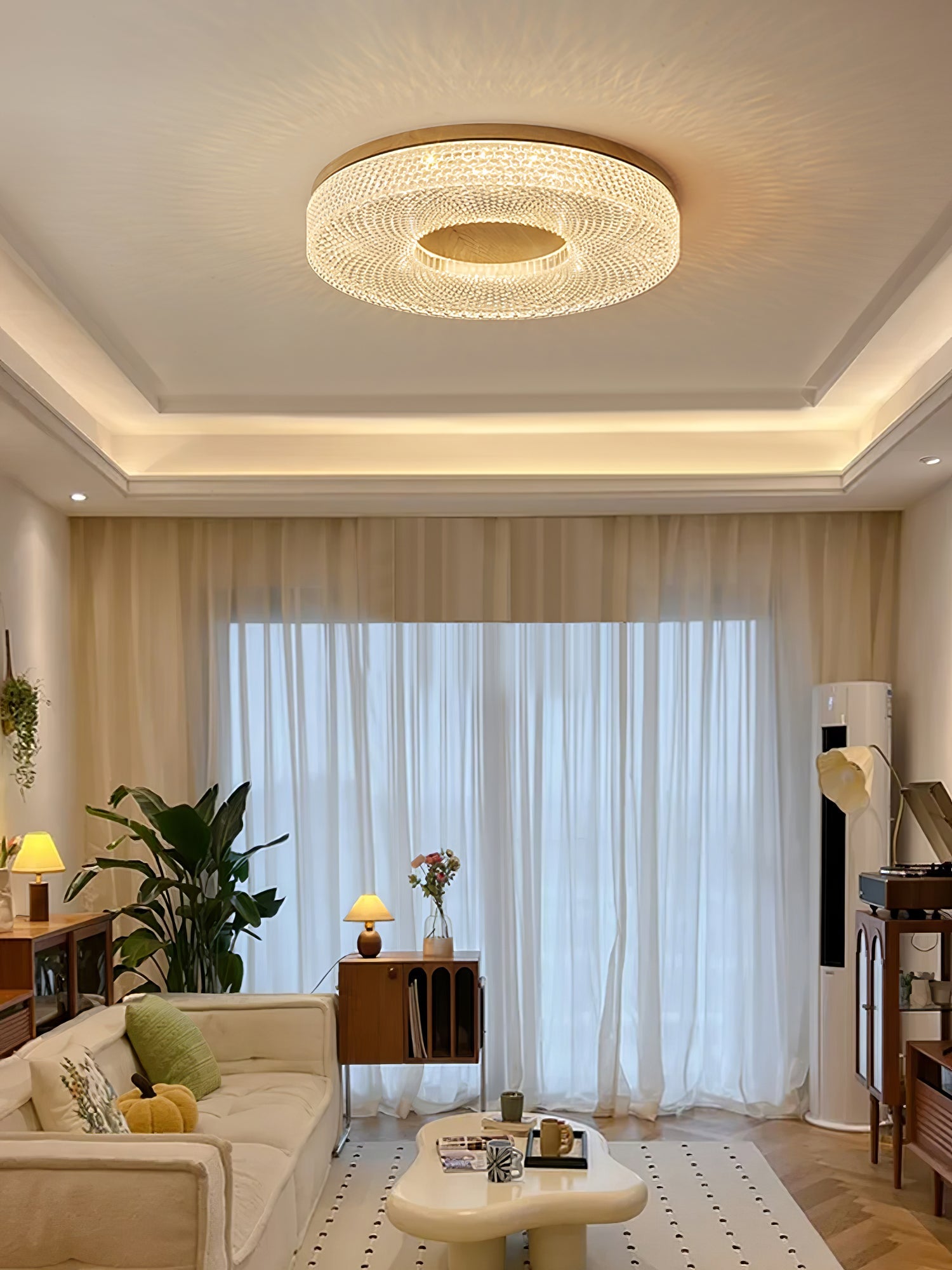 Acrylic Halo Ceiling Light | Round | White