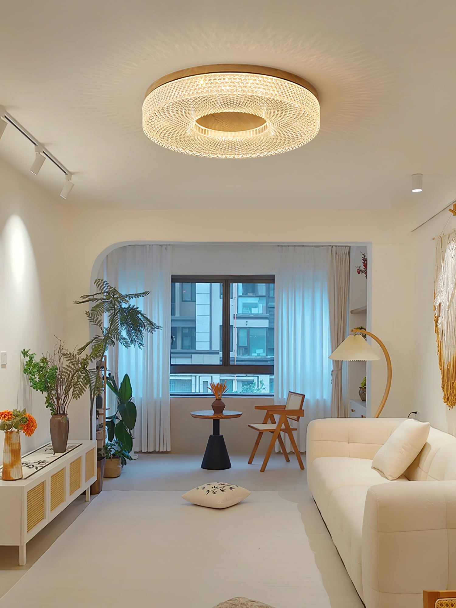 Acrylic Halo Ceiling Light | Round | White