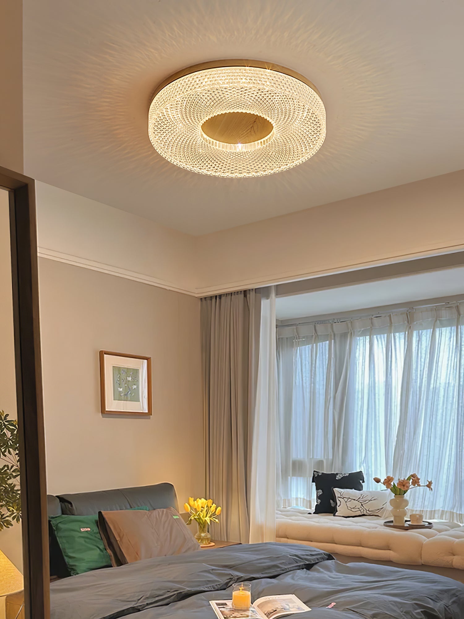 Acrylic Halo Ceiling Light | Round | White