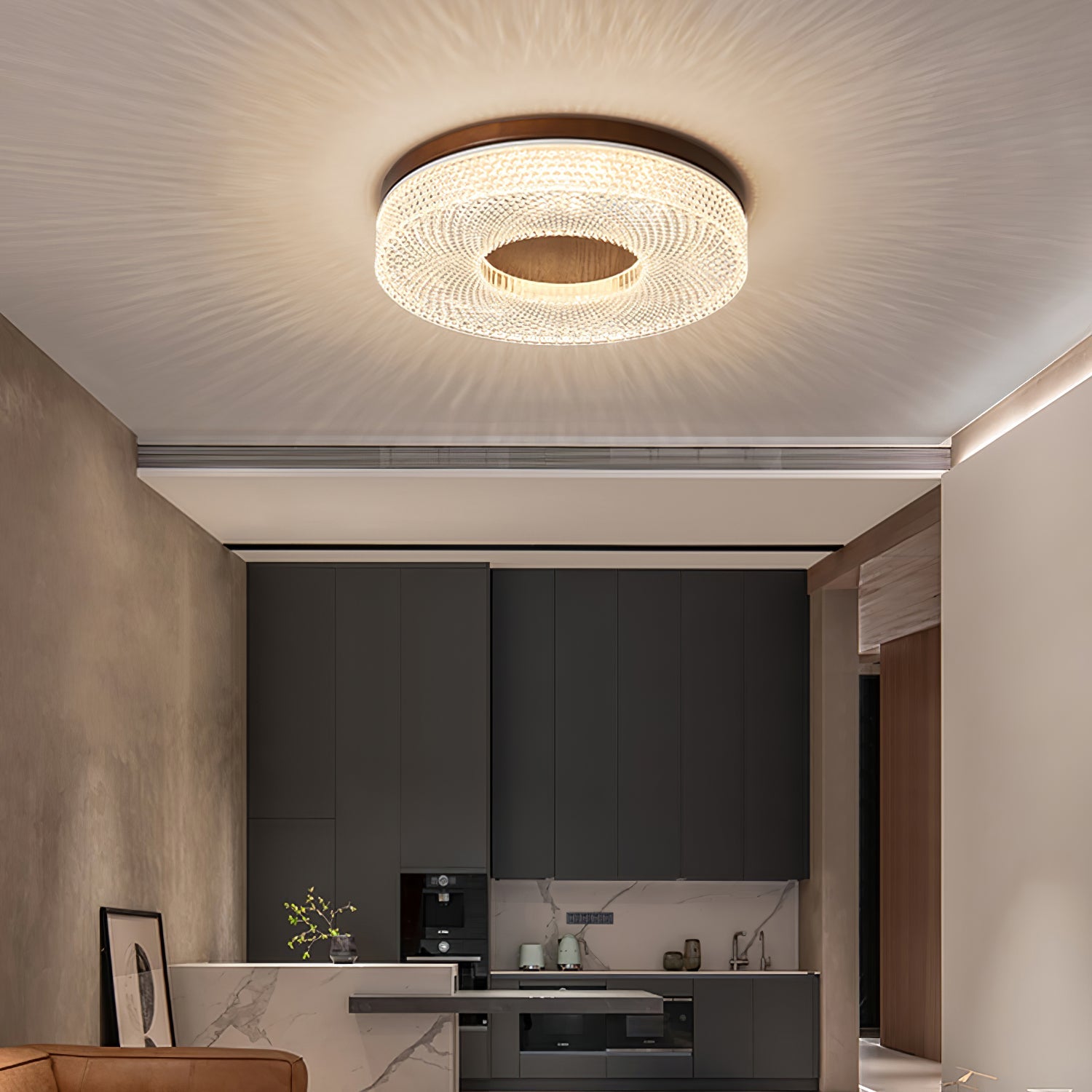 Acrylic Halo Ceiling Light | Round | White