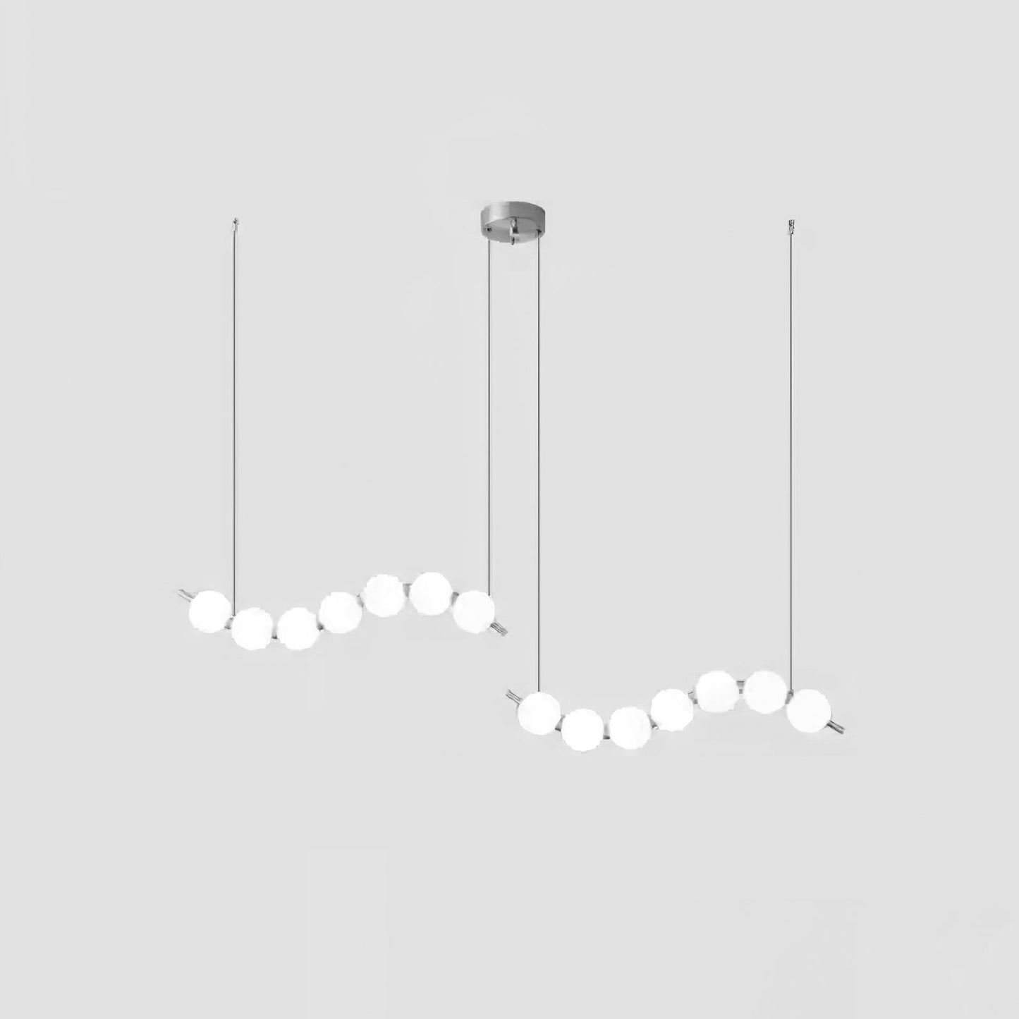 Pearl Necklace Chandelier | Brass & Acrylic | Adjustable Length