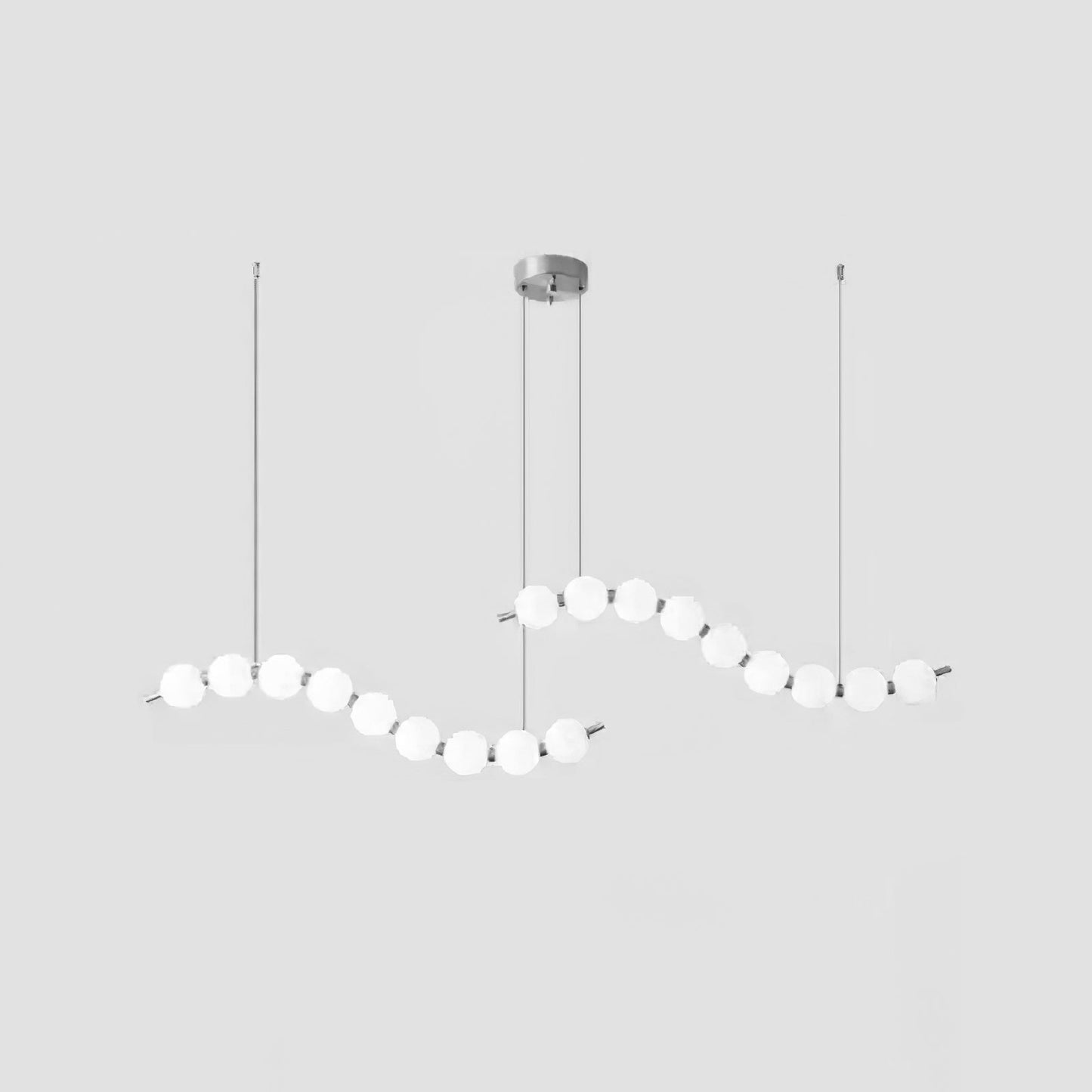Pearl Necklace Chandelier | Brass & Acrylic | Adjustable Length
