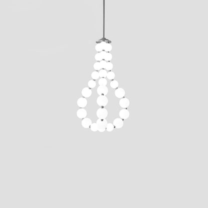 Pearl Necklace Chandelier | Brass & Acrylic | Adjustable Length