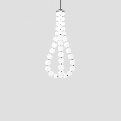 Pearl Necklace Chandelier | Brass & Acrylic | Adjustable Length