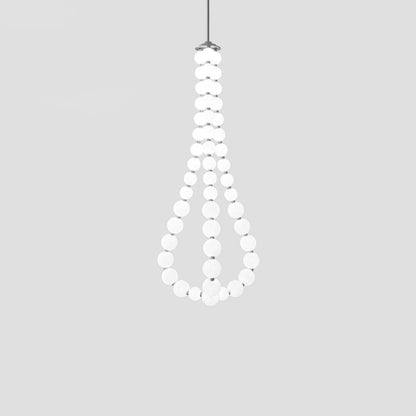 Pearl Necklace Chandelier | Brass & Acrylic | Adjustable Length