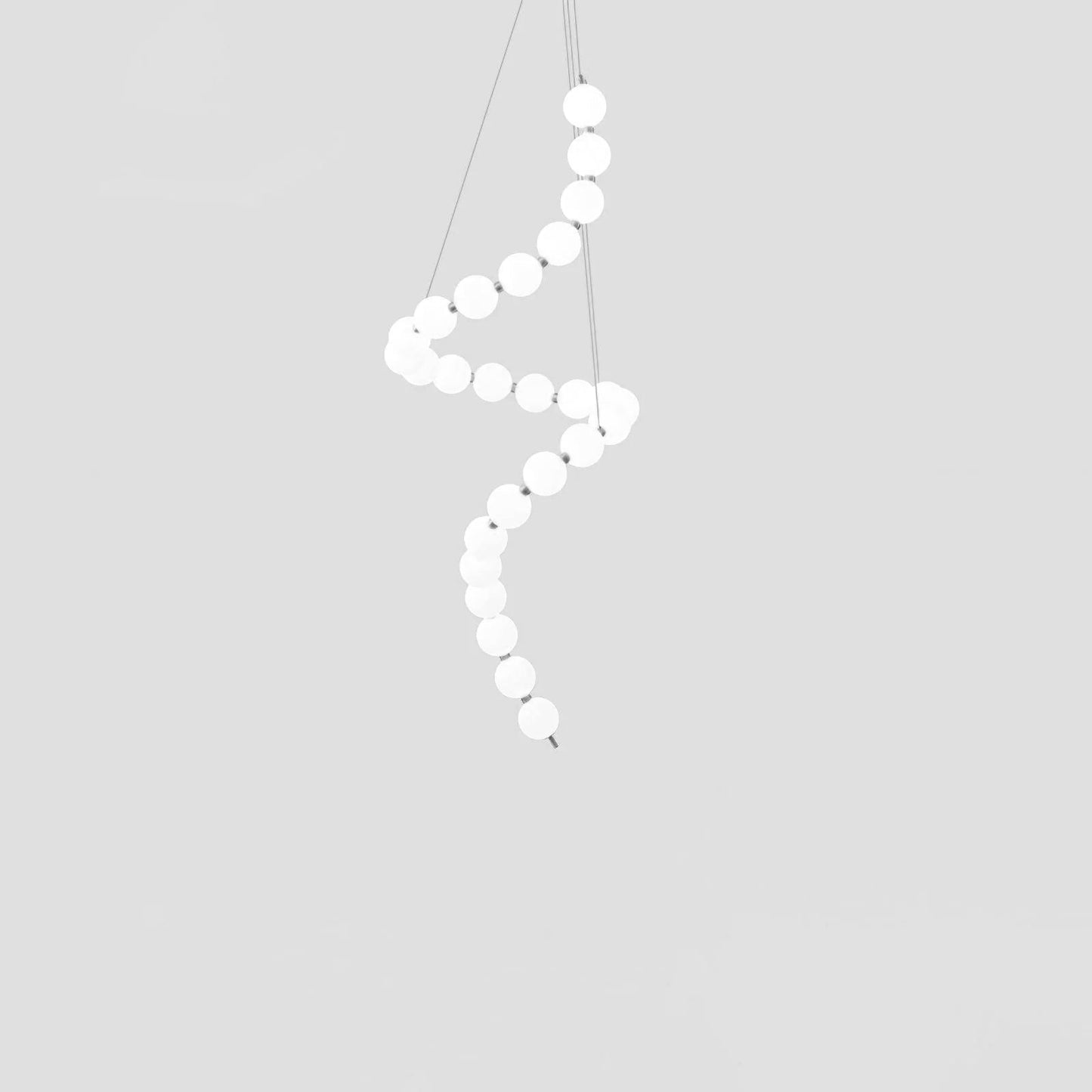 Pearl Necklace Chandelier | Brass & Acrylic | Adjustable Length