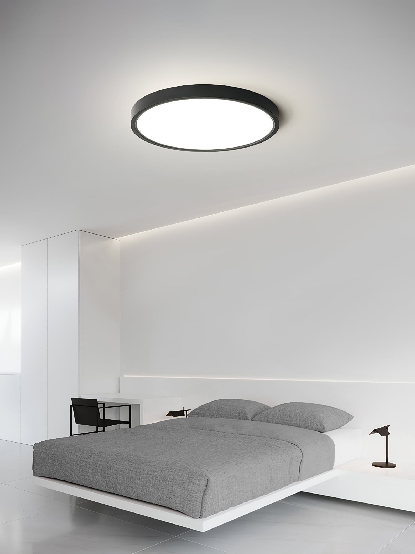 Acrylic Round Ceiling Light | Thinnest Design | White/Black