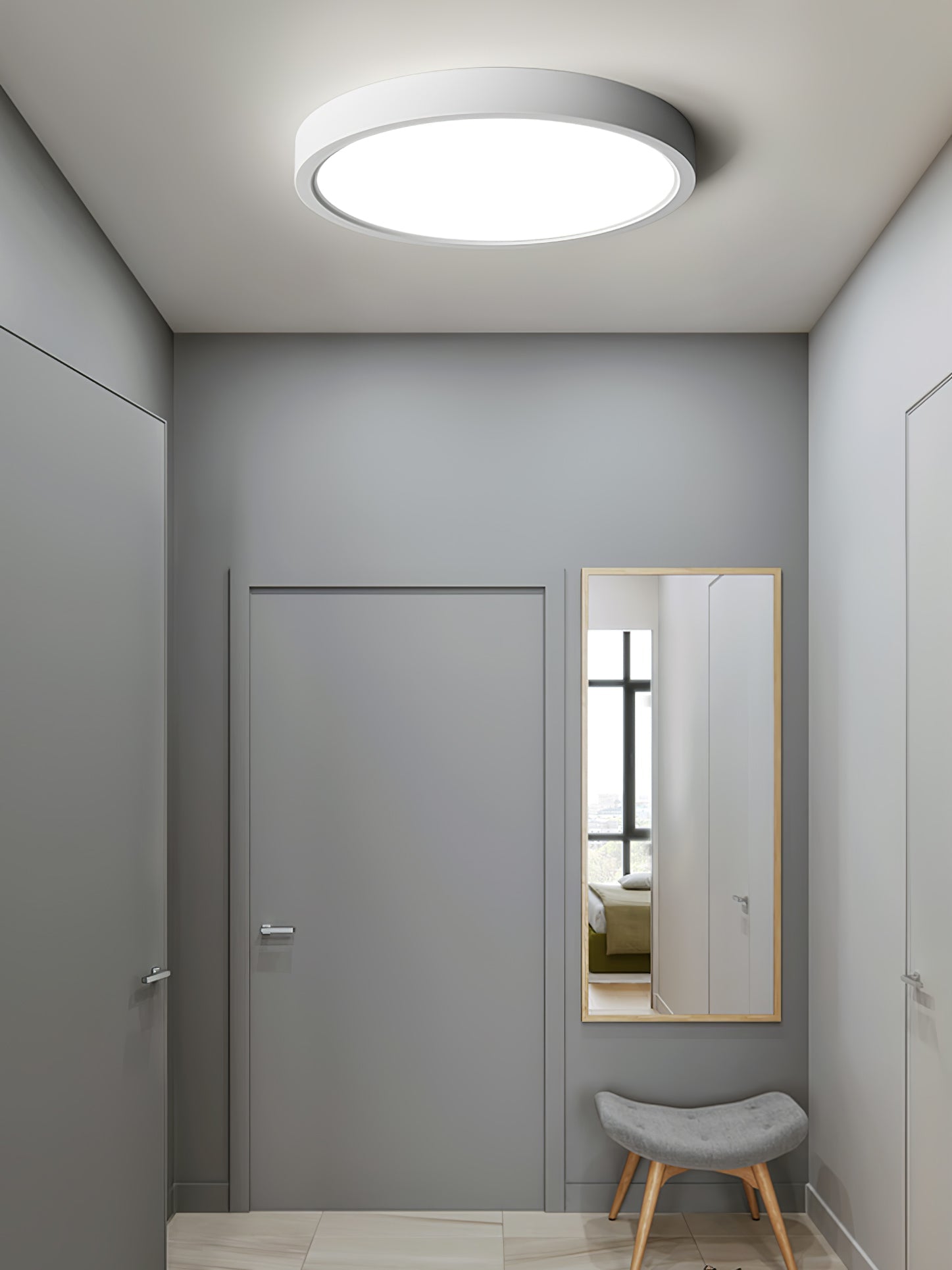 Acrylic Round Ceiling Light | Thinnest Design | White/Black
