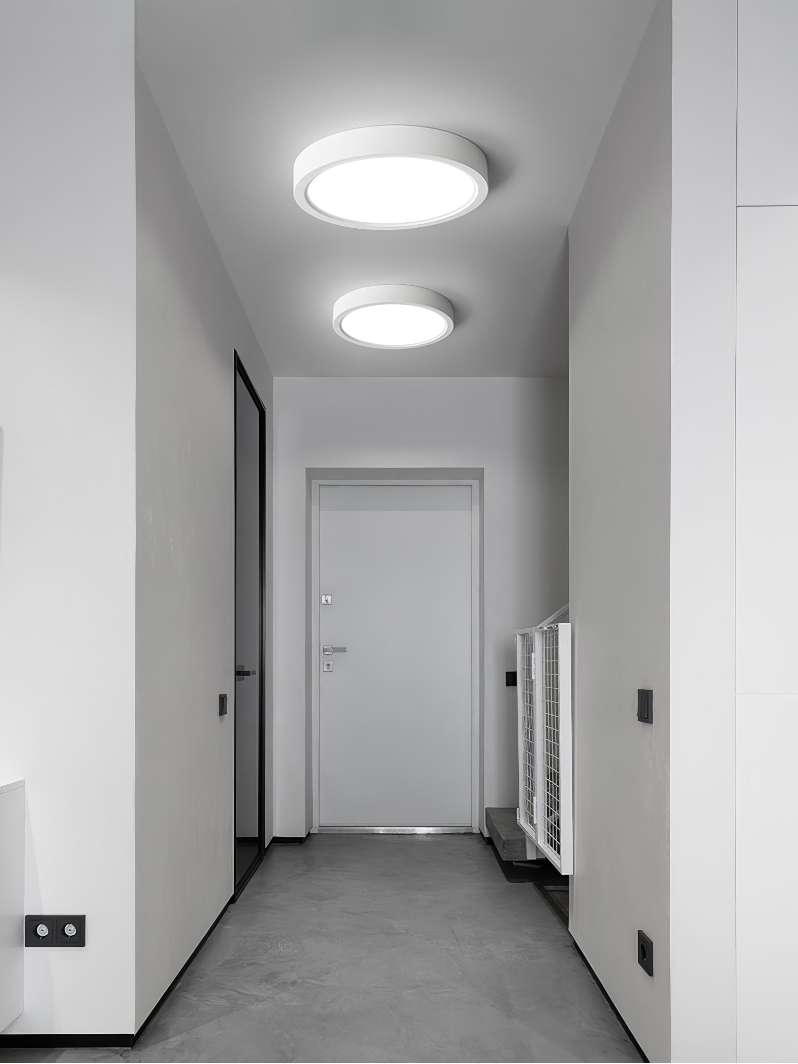 Acrylic Round Ceiling Light | Thinnest Design | White/Black