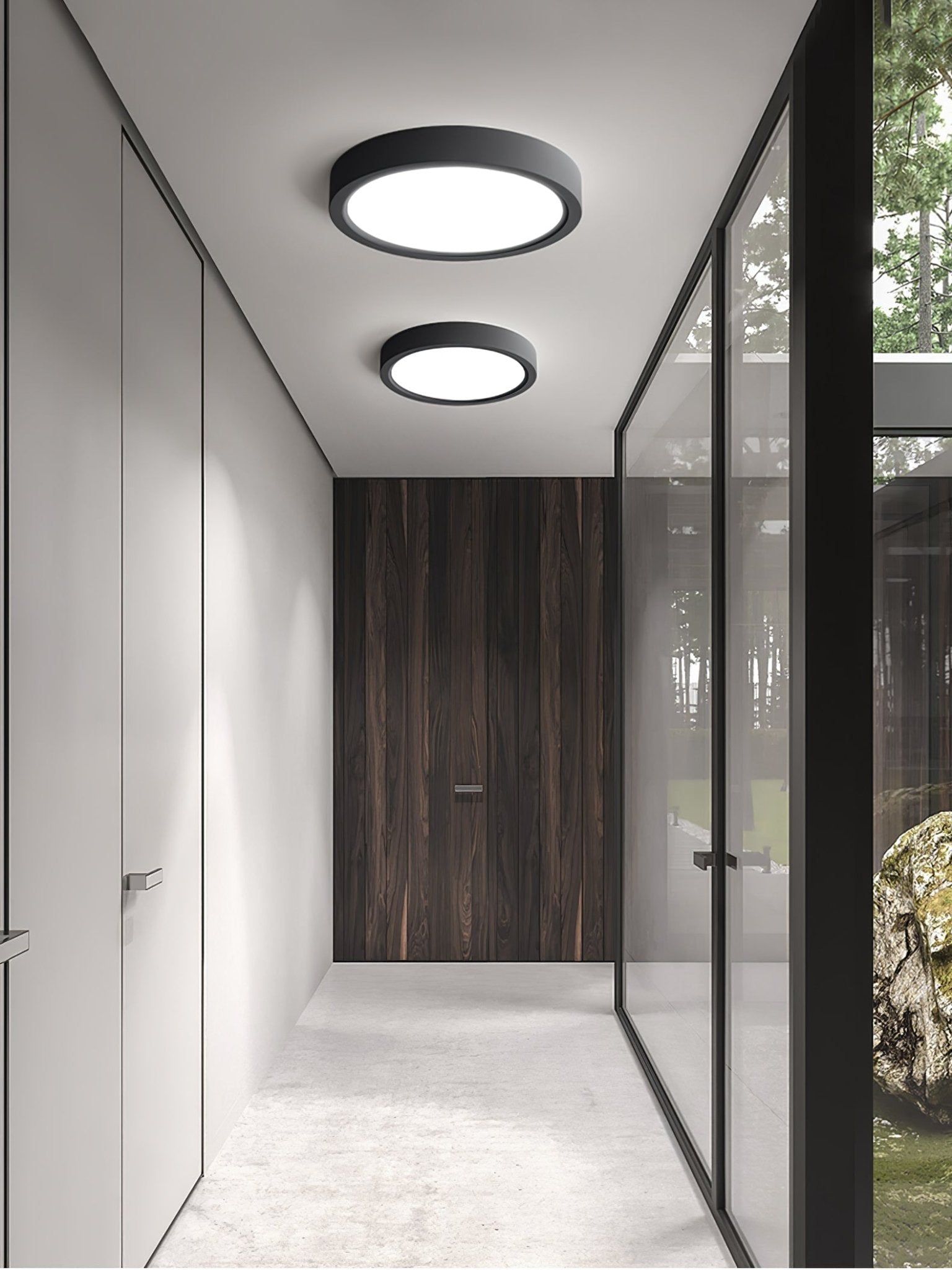 Acrylic Round Ceiling Light | Thinnest Design | White/Black