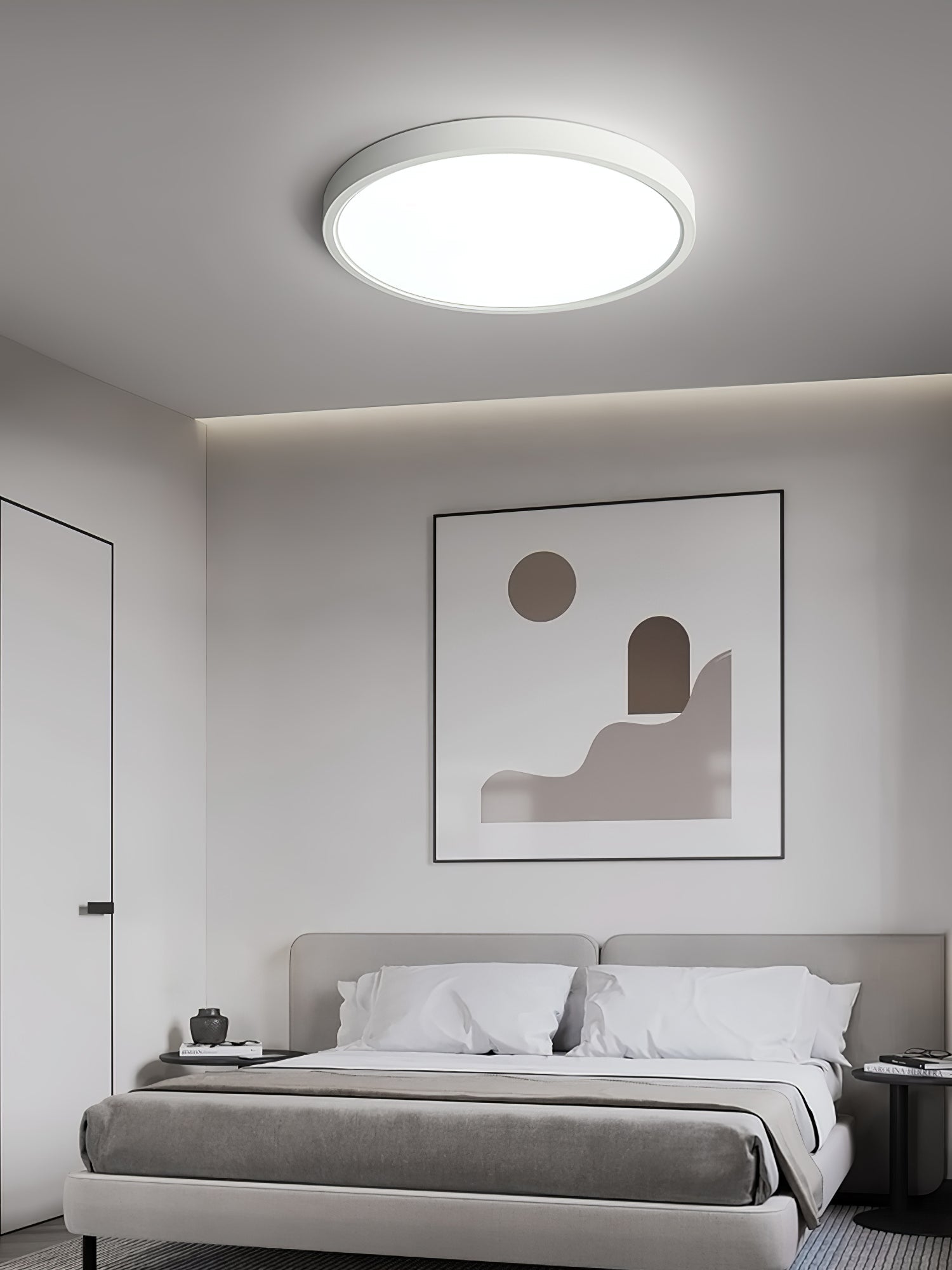 Acrylic Round Ceiling Light | Thinnest Design | White/Black