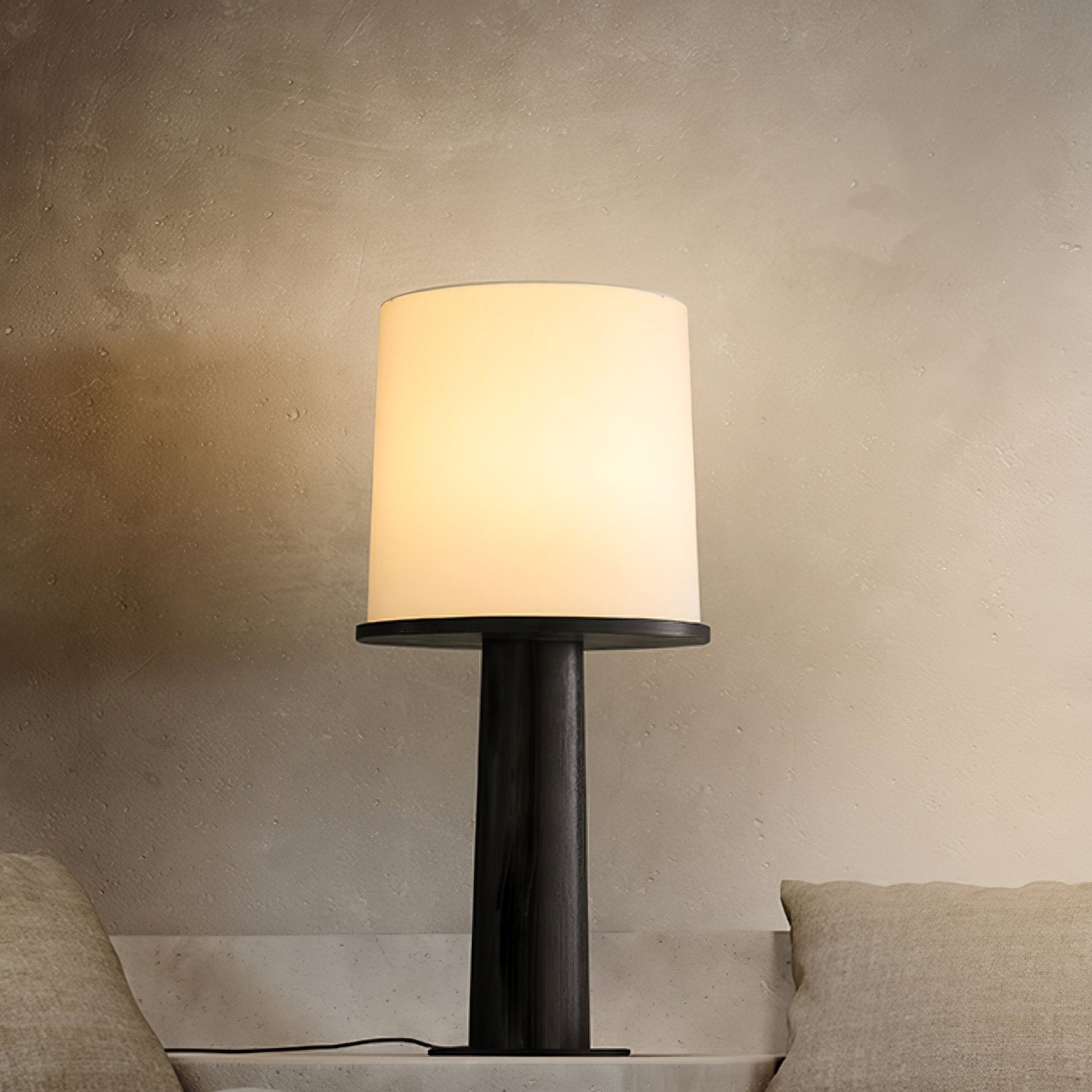Ada Table Lamp | Wooden Base | White Shade