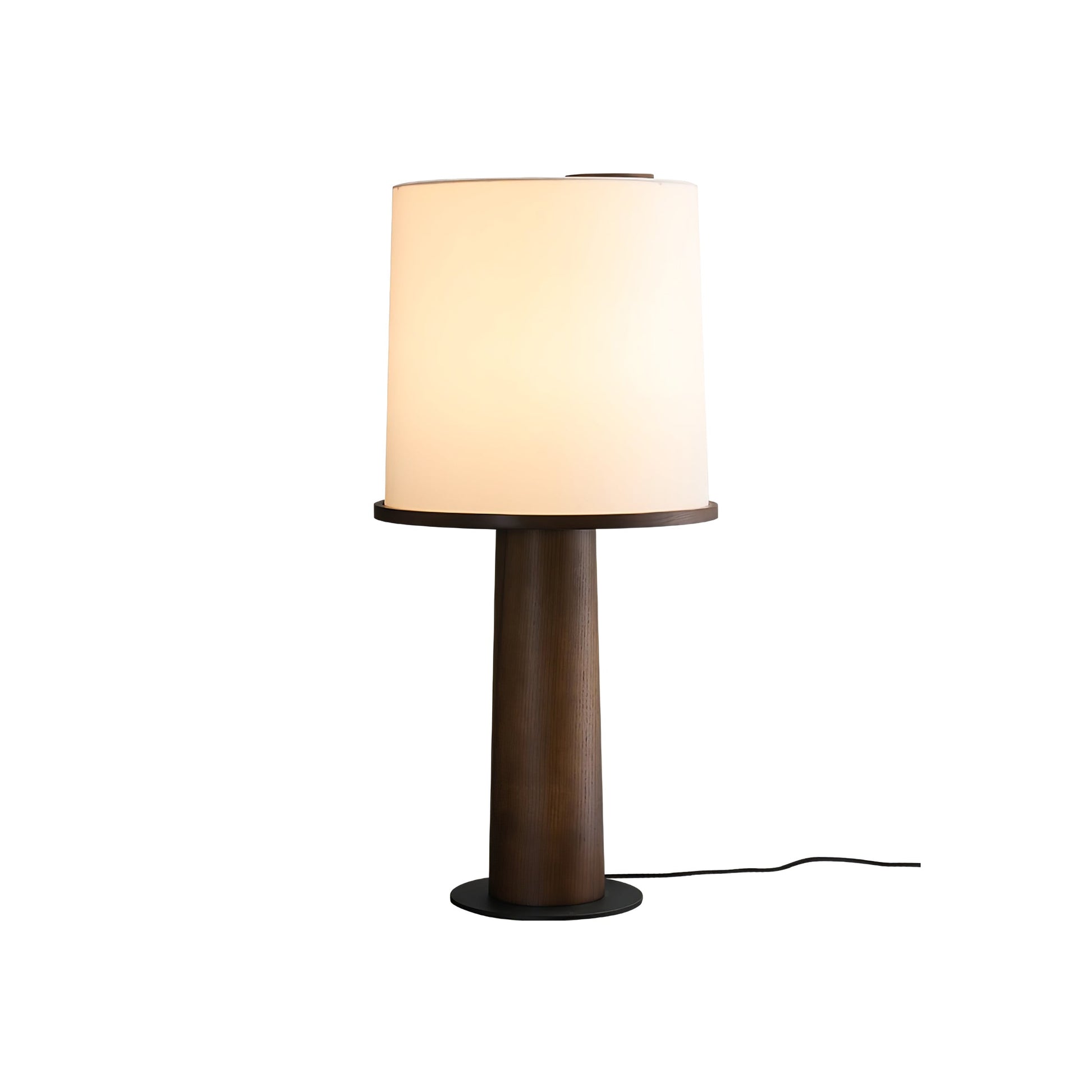 Ada Table Lamp | Wooden Base | White Shade