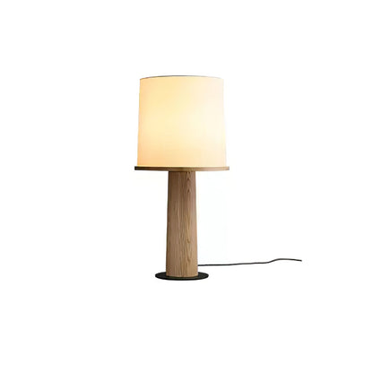 Ada Table Lamp | Wooden Base | White Shade