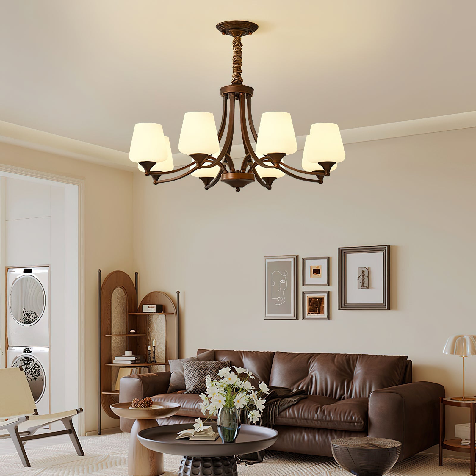 Adalyn Chandelier | Reddish Brown Metal | 3-10 Lights