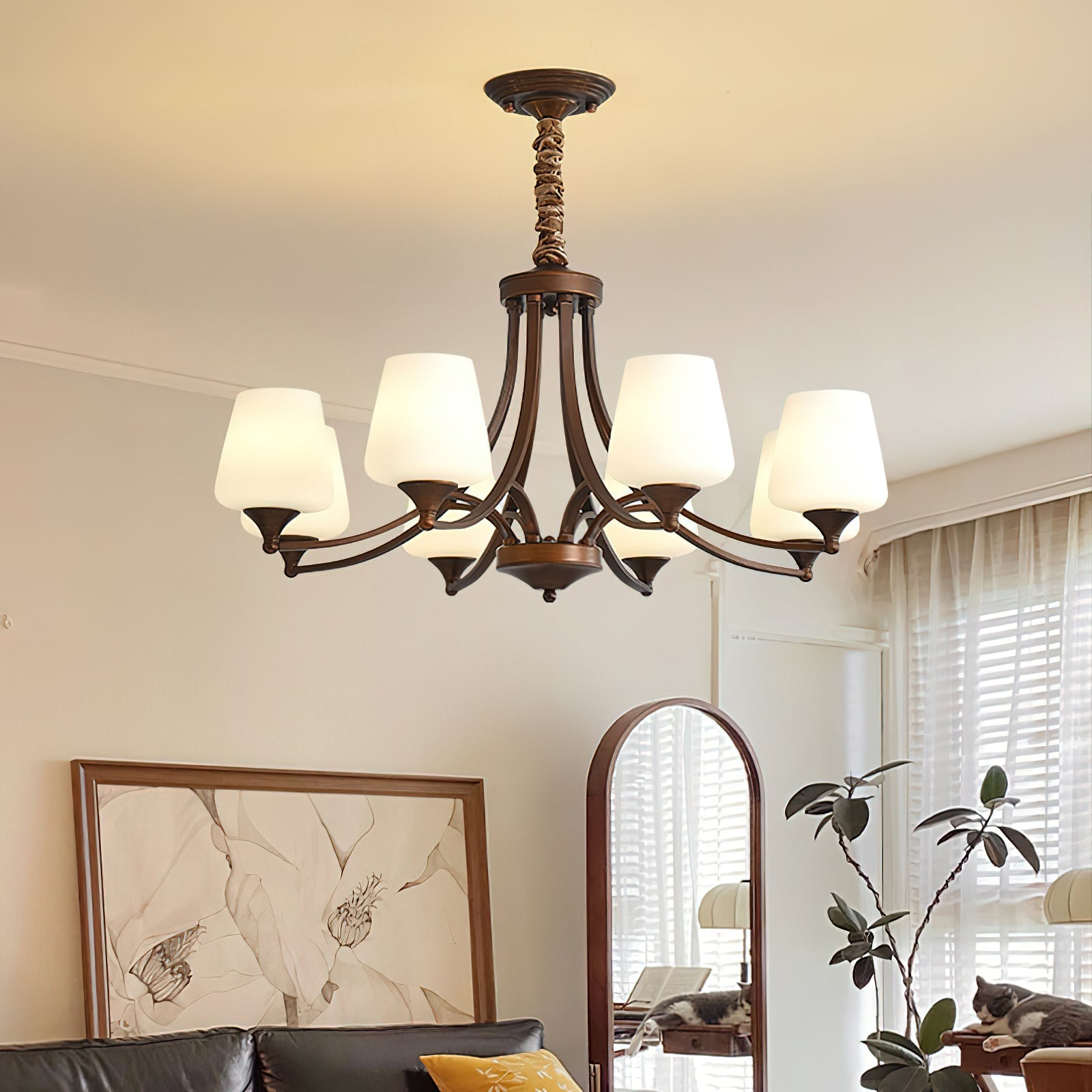 Adalyn Chandelier | Reddish Brown Metal | 3-10 Lights