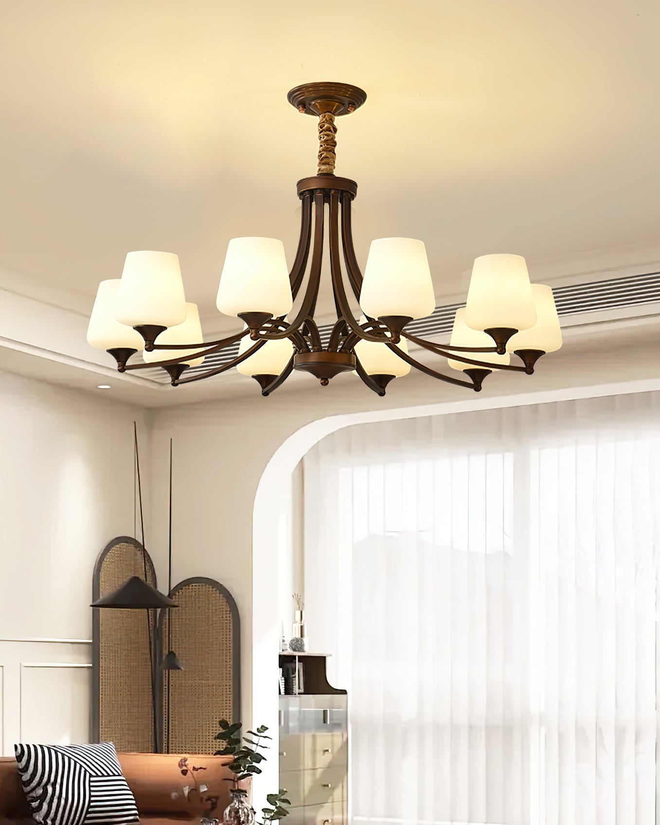 Adalyn Chandelier | Reddish Brown Metal | 3-10 Lights