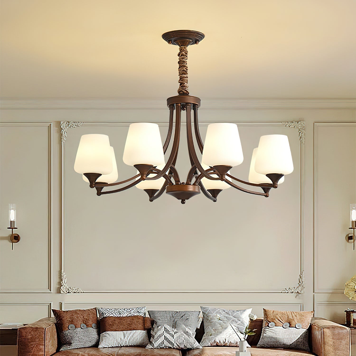 Adalyn Chandelier | Reddish Brown Metal | 3-10 Lights