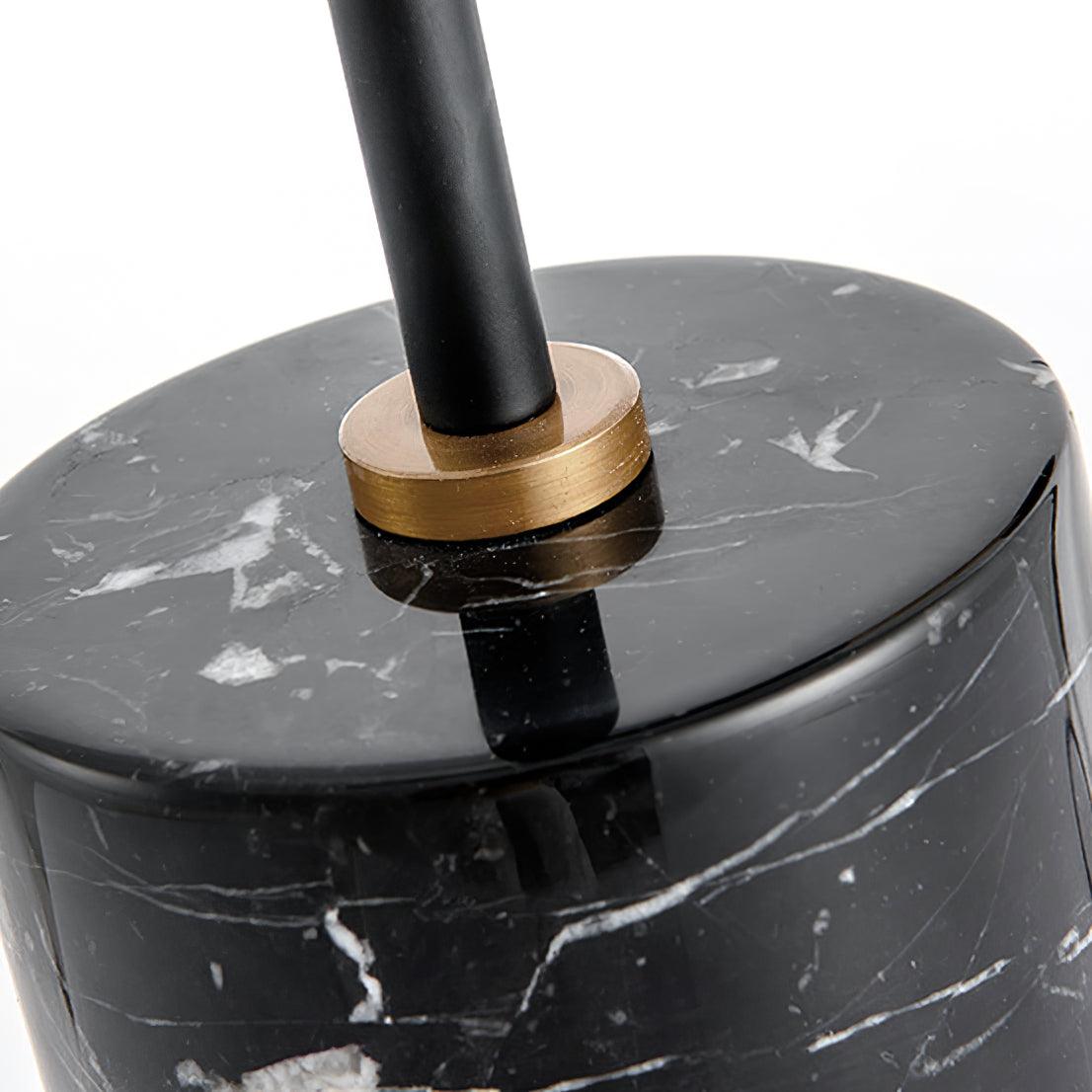 Adam Table Light | Marble Base & Gold Shade | Black