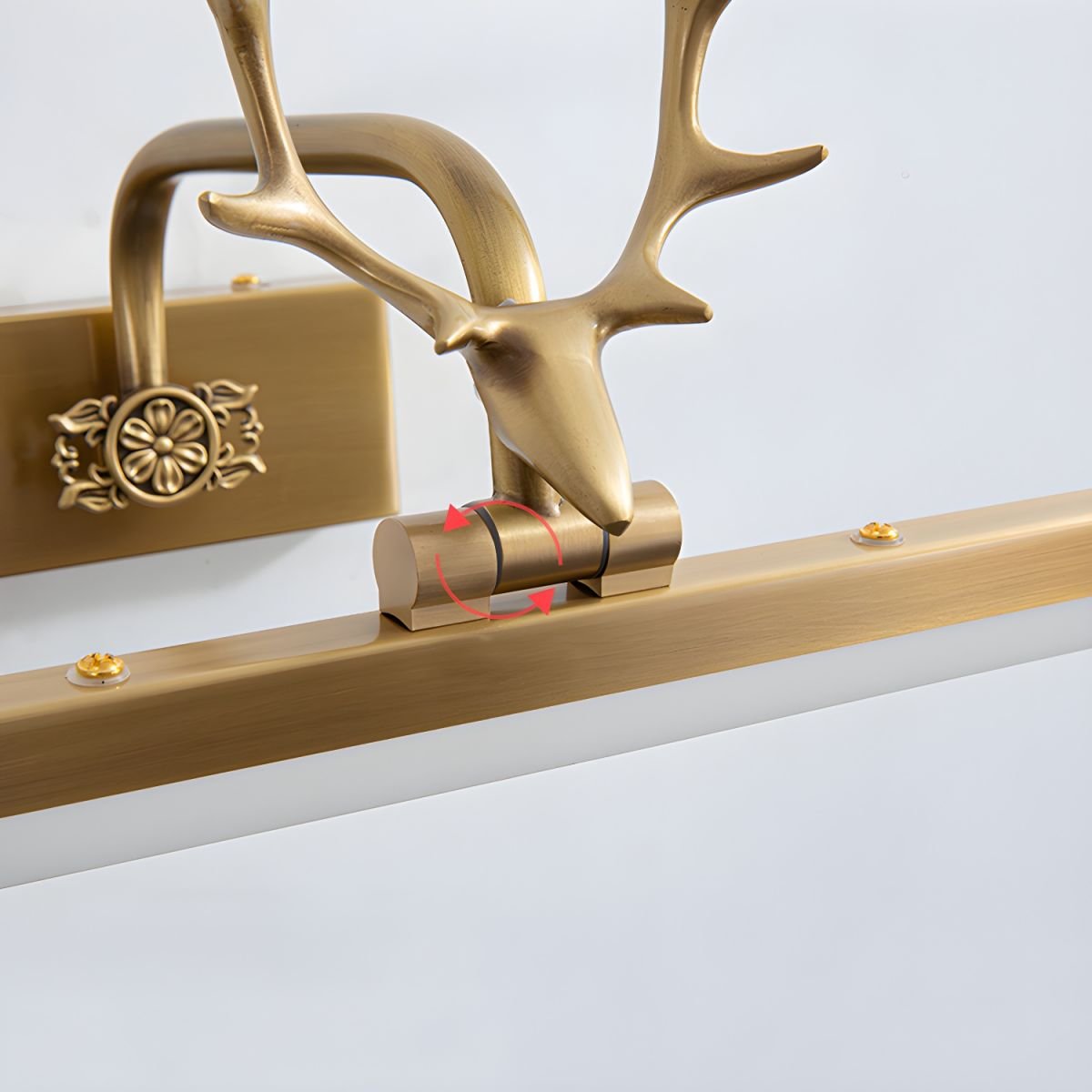 Adelaide Antler Wall Lamp | Metal & Acrylic | Gold