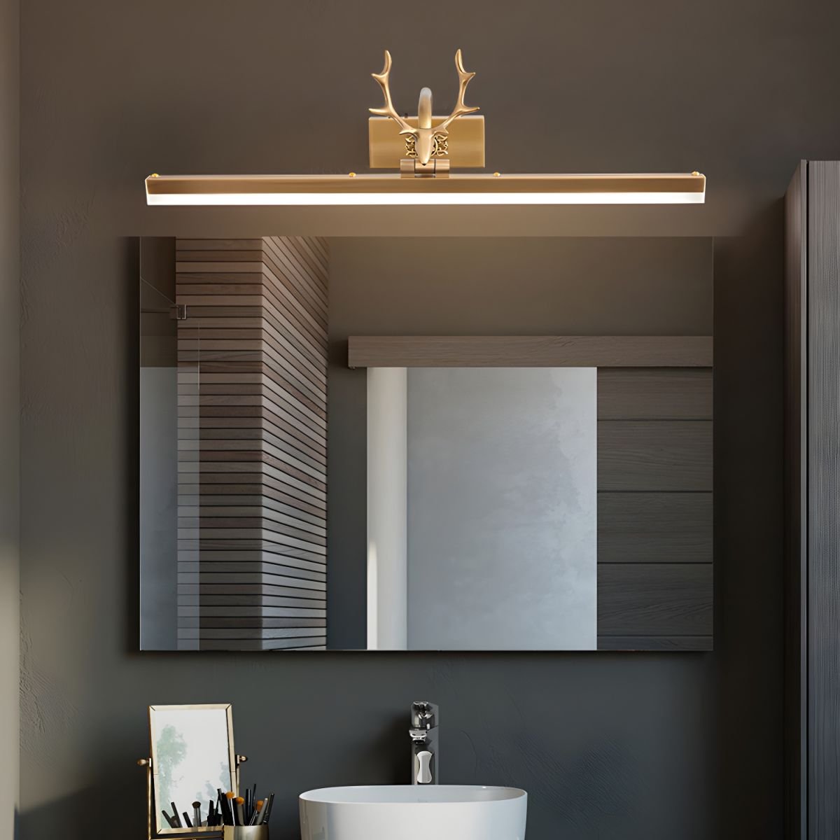 Adelaide Antler Wall Lamp | Metal & Acrylic | Gold