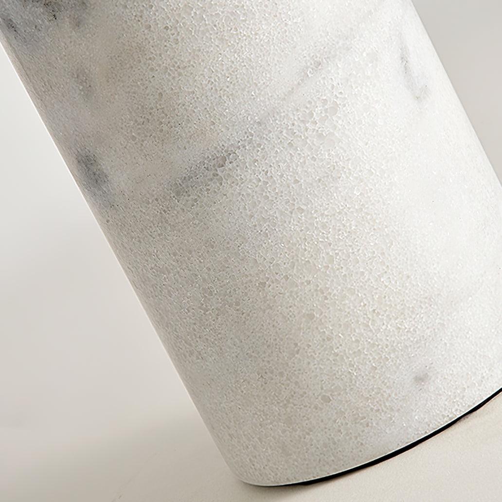 Marble Table Lamp | Black & White Marble Base | 38cm Diameter