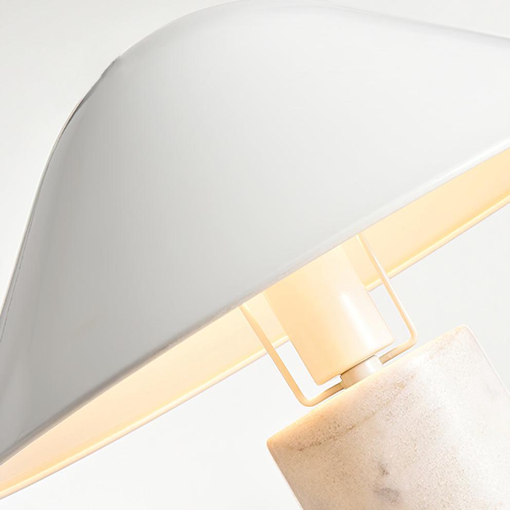 Marble Table Lamp | Black & White Marble Base | 38cm Diameter