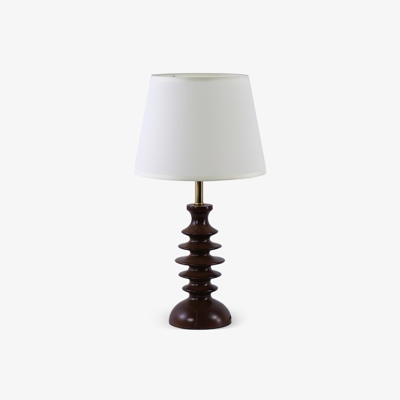 Adesso Beatrice Table Lamp | Fabric Linen & Black Walnut | White Shade