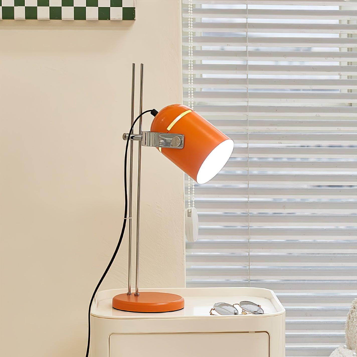 Adjusta Liftable Desk Lamp | Iron Construction | Chrome, Orange, Green