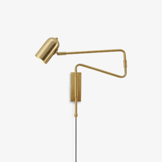 Adjustable Arm Wall Lamp | Metal | Black and Gold