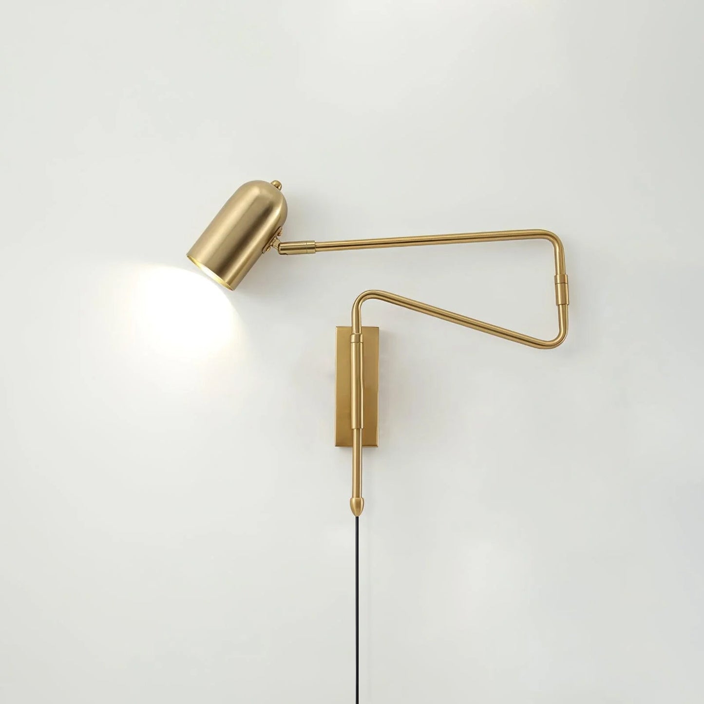 Adjustable Arm Wall Lamp | Metal | Black and Gold