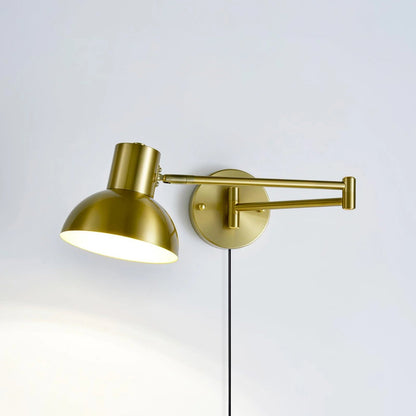 Adjustable Arm Wall Lamp | Metal | Black and Gold