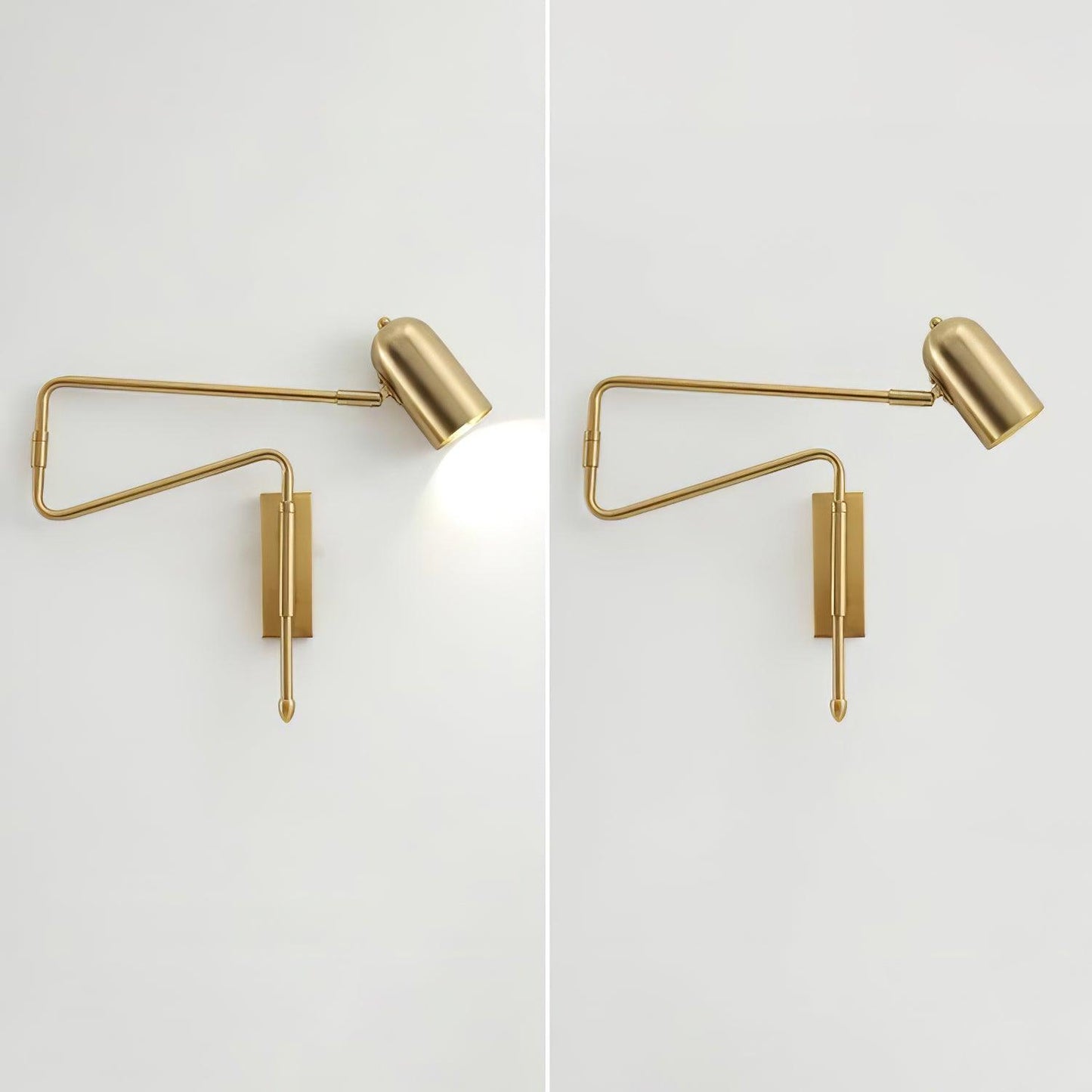 Adjustable Arm Wall Lamp | Metal | Black and Gold