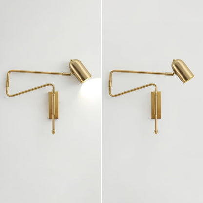 Adjustable Arm Wall Lamp | Metal | Black and Gold