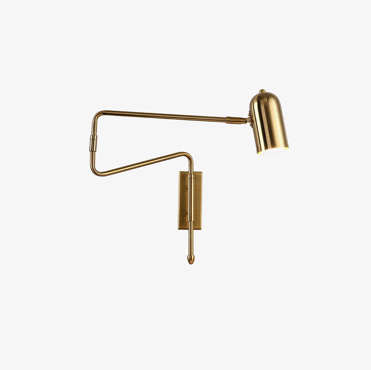 Adjustable Arm Wall Lamp | Metal | Black and Gold