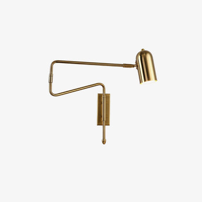 Adjustable Arm Wall Lamp | Metal | Black and Gold